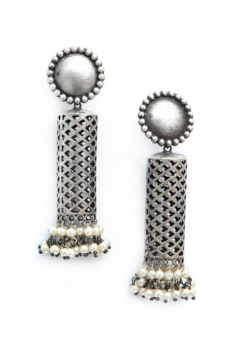 Lamp Style Oxidised Earrings 20g